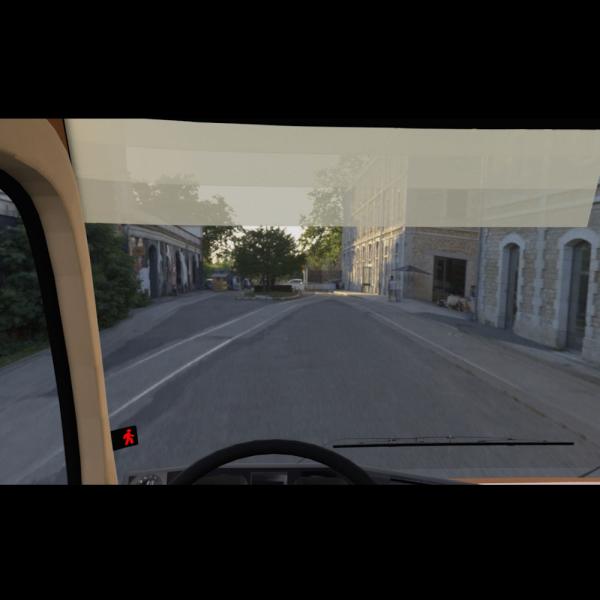 Manufacturer illustration of an Amplisky switchable shaded band across the upper portion of a windscreen.